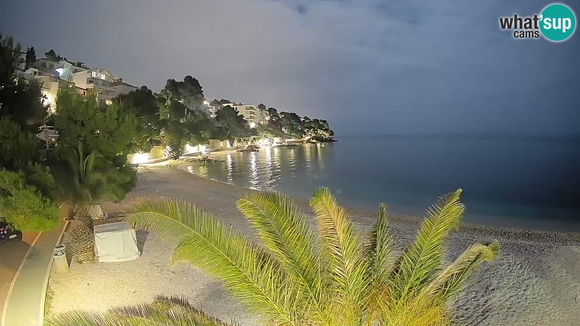 Webcam Lučica Strand Beach Brela – Liveblick von der Adriaküste