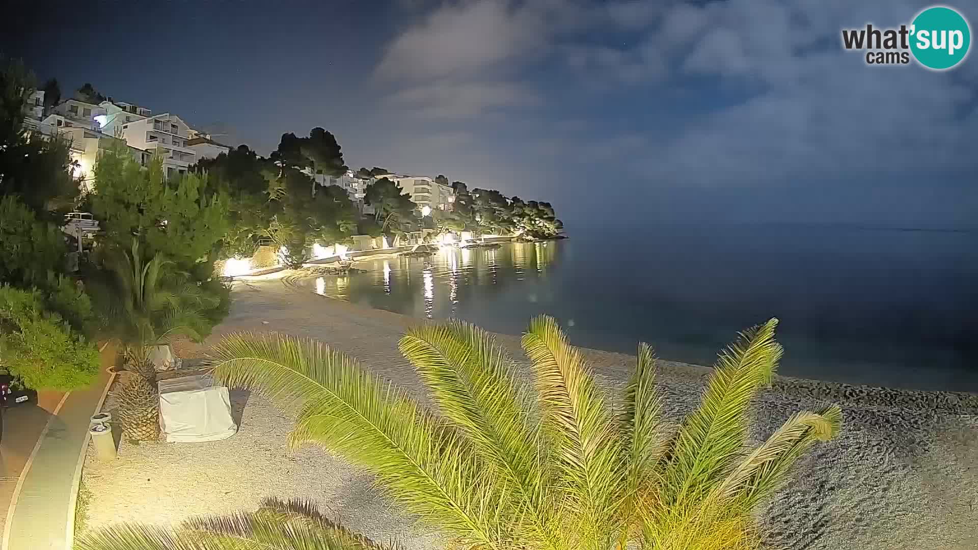 Web kamera Plaža Lučica Brela – Pogled uživo na jadransku obalu