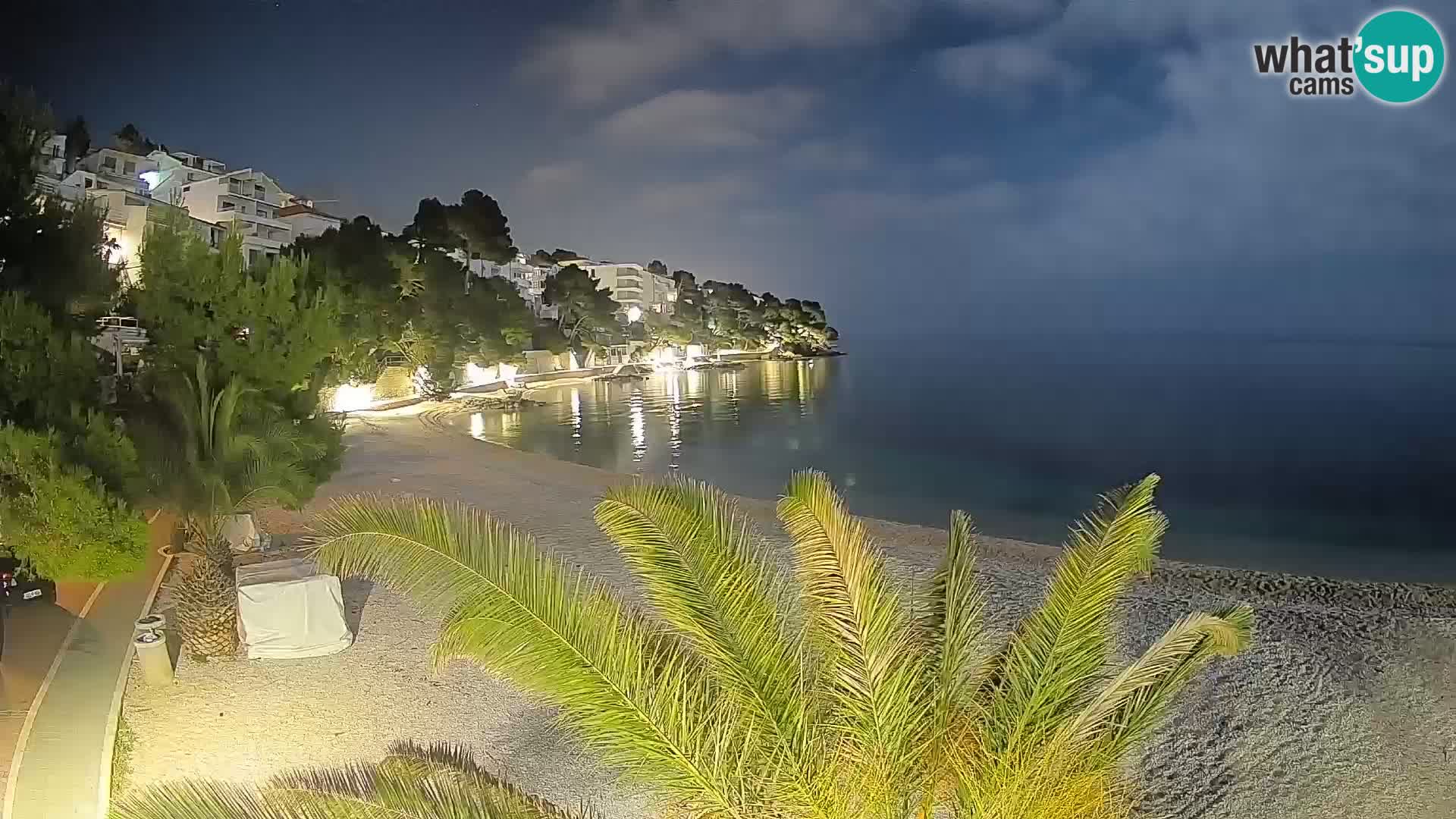 Web kamera Plaža Lučica Brela – Pogled uživo na jadransku obalu