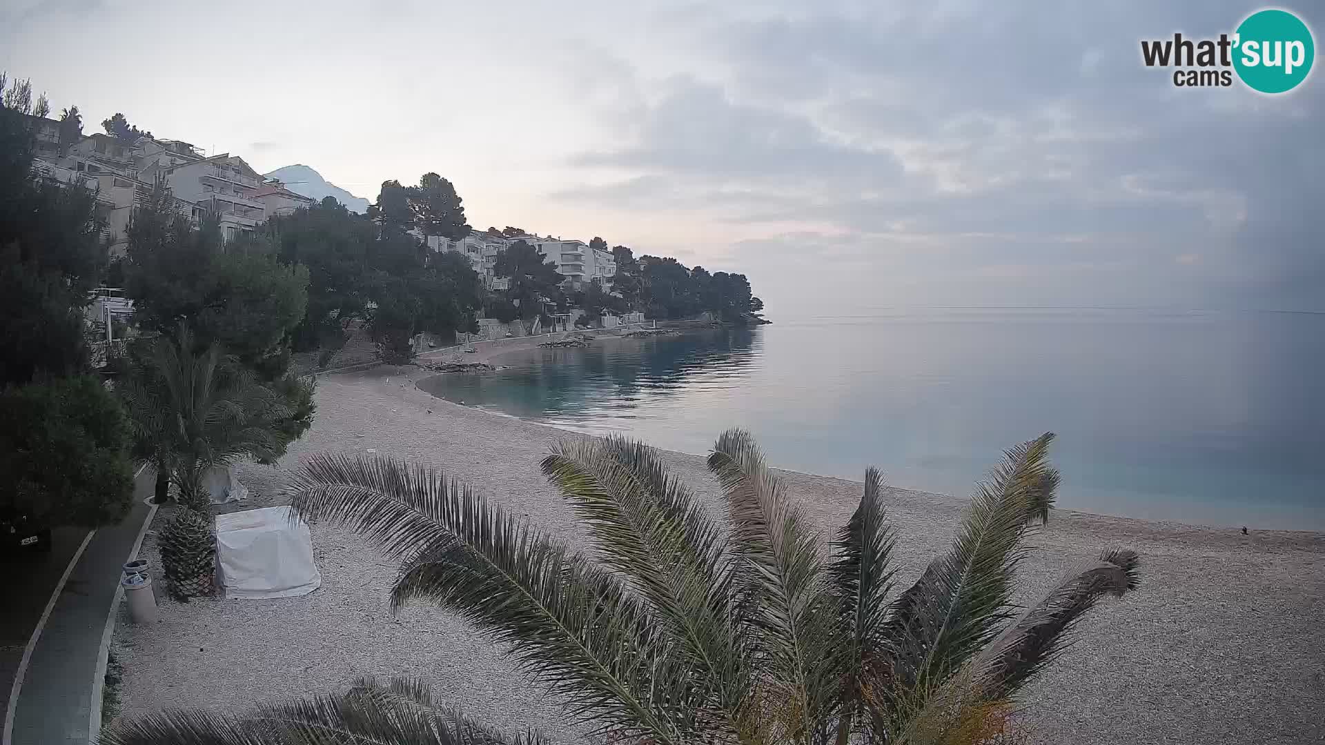 Webcam Spiaggia Lučica Brela – Vista live sulla costa adriatica