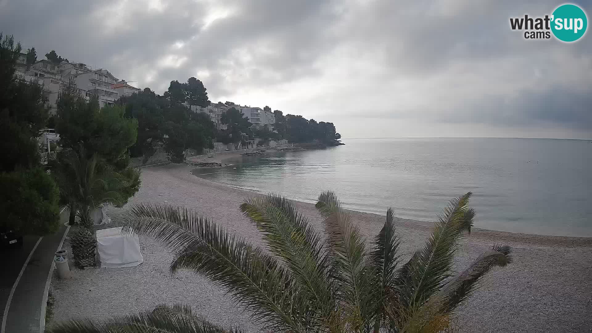 Webcam Plage Lučica Brela – Vue en direct sur la côte adriatique