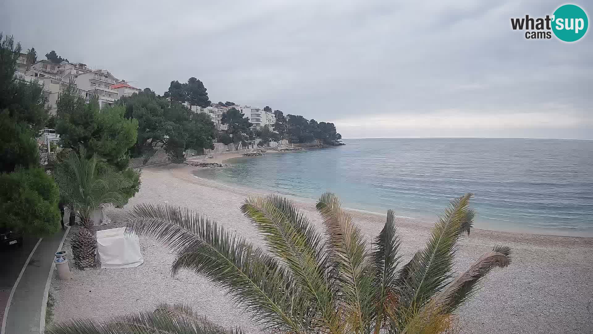 Webcam Playa Lučica Brela – Vista en directo de la costa adriática