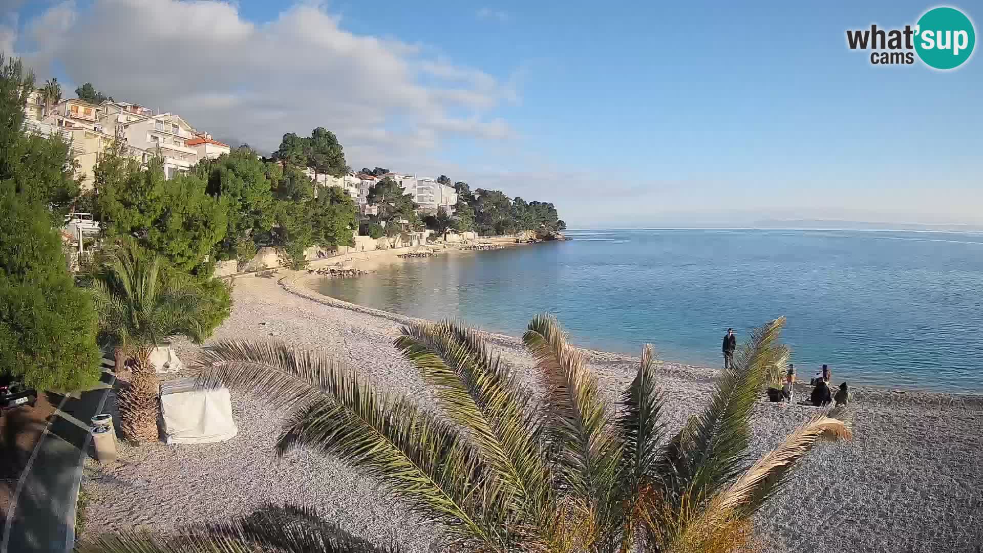 Webcam Plage Lučica Brela – Vue en direct sur la côte adriatique