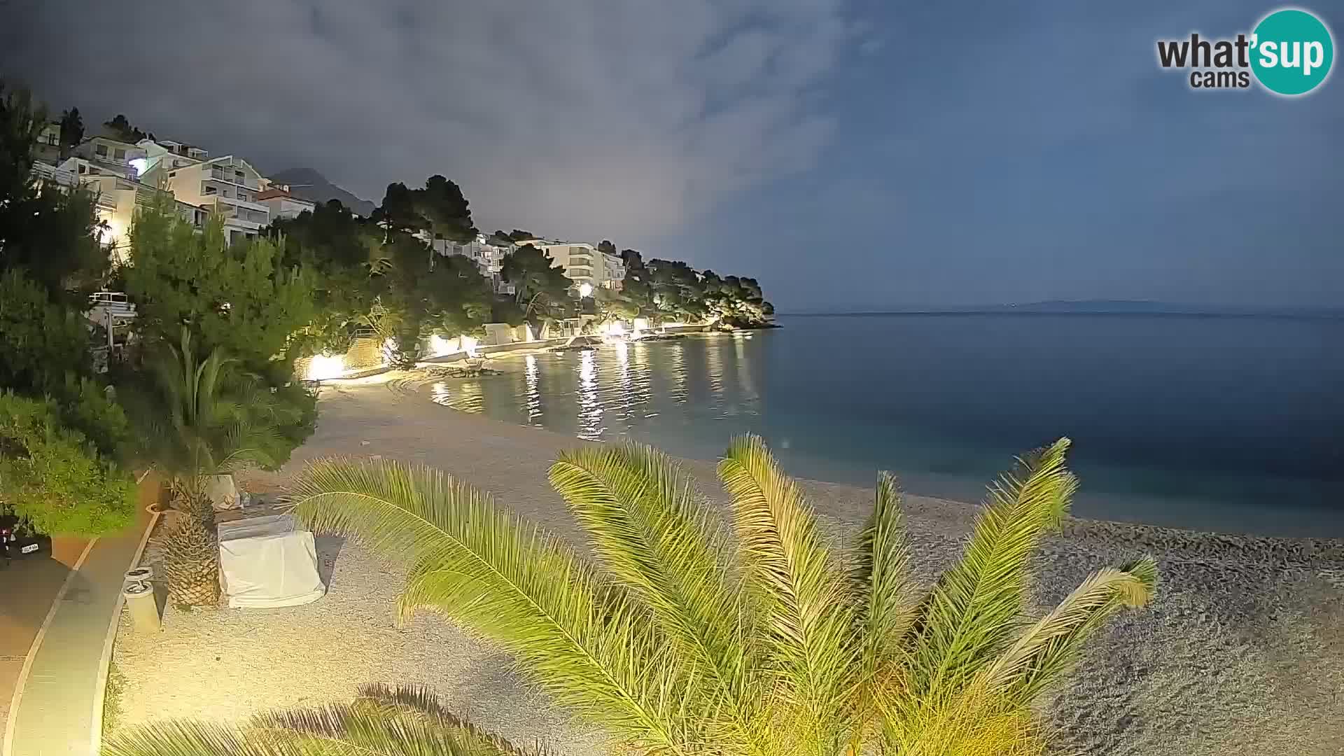 Webcam Lučica Strand Beach Brela – Liveblick von der Adriaküste