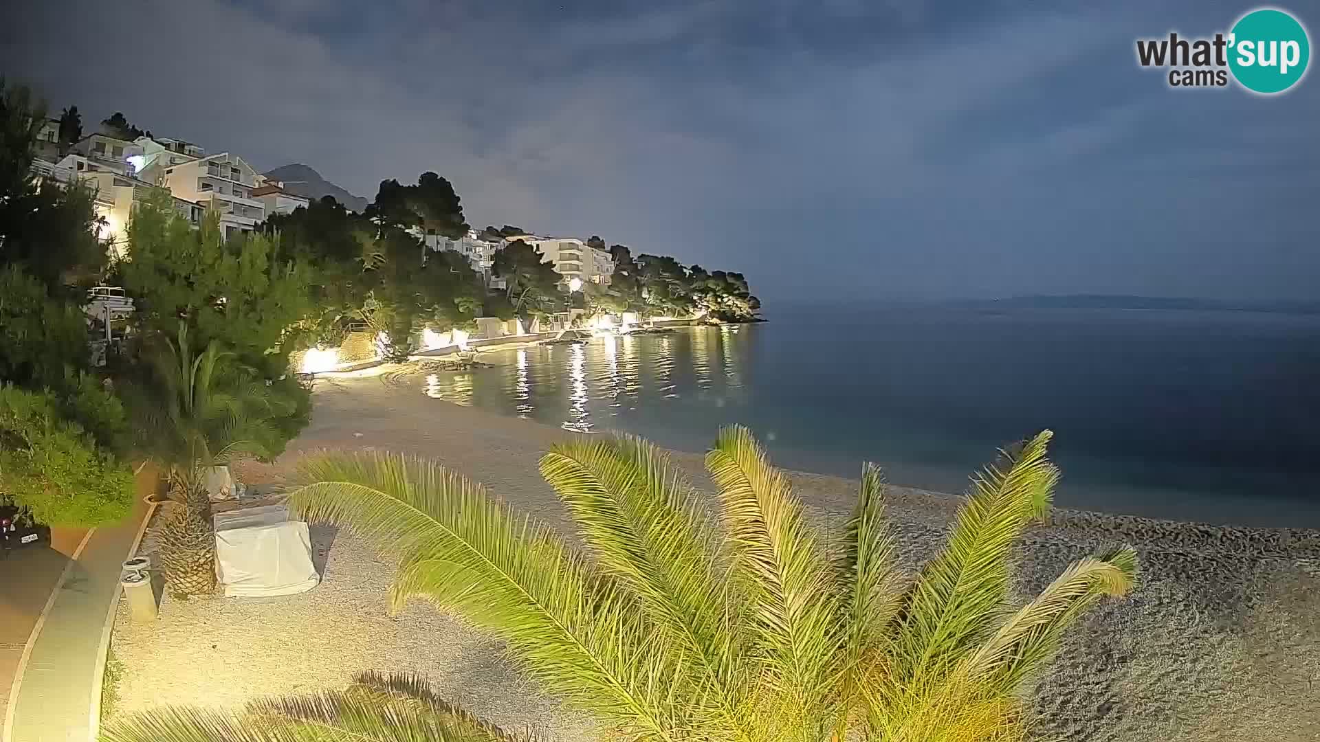 Webcam Lučica Strand Beach Brela – Liveblick von der Adriaküste