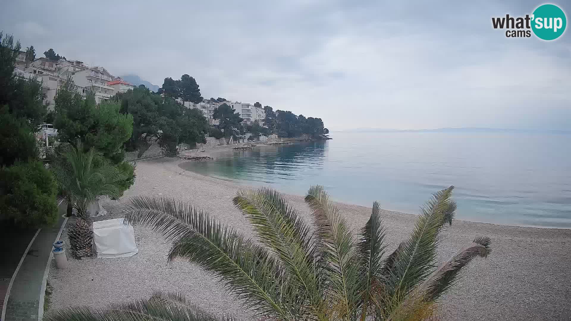 Webcam Playa Lučica Brela – Vista en directo de la costa adriática