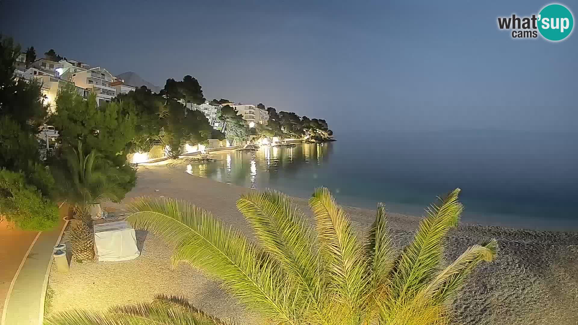 Webcam Spiaggia Lučica Brela – Vista live sulla costa adriatica