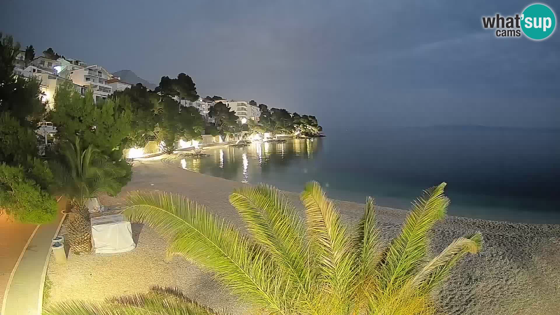 Webcam Spiaggia Lučica Brela – Vista live sulla costa adriatica