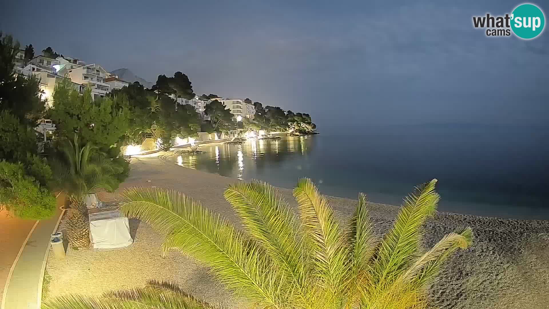Webcam Spiaggia Lučica Brela – Vista live sulla costa adriatica