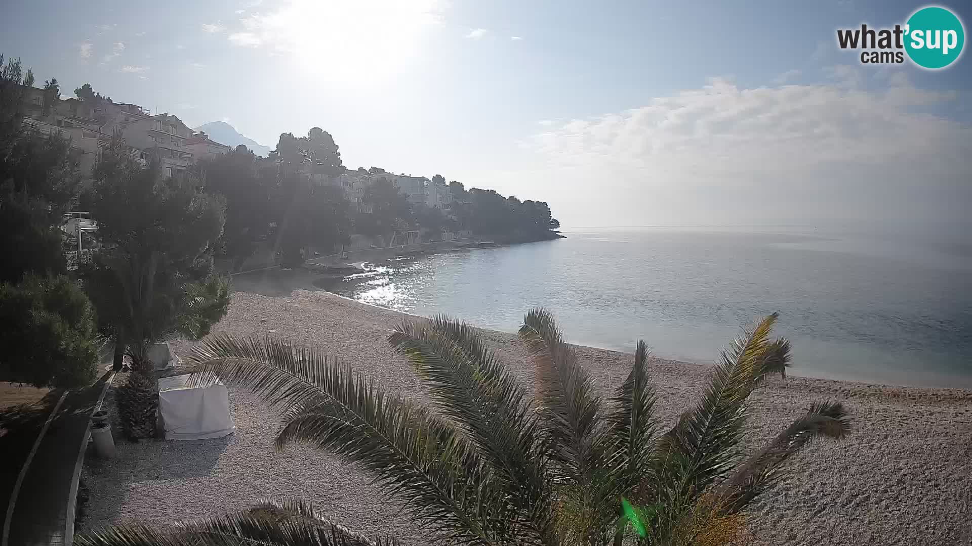 Webcam Plage Lučica Brela – Vue en direct sur la côte adriatique