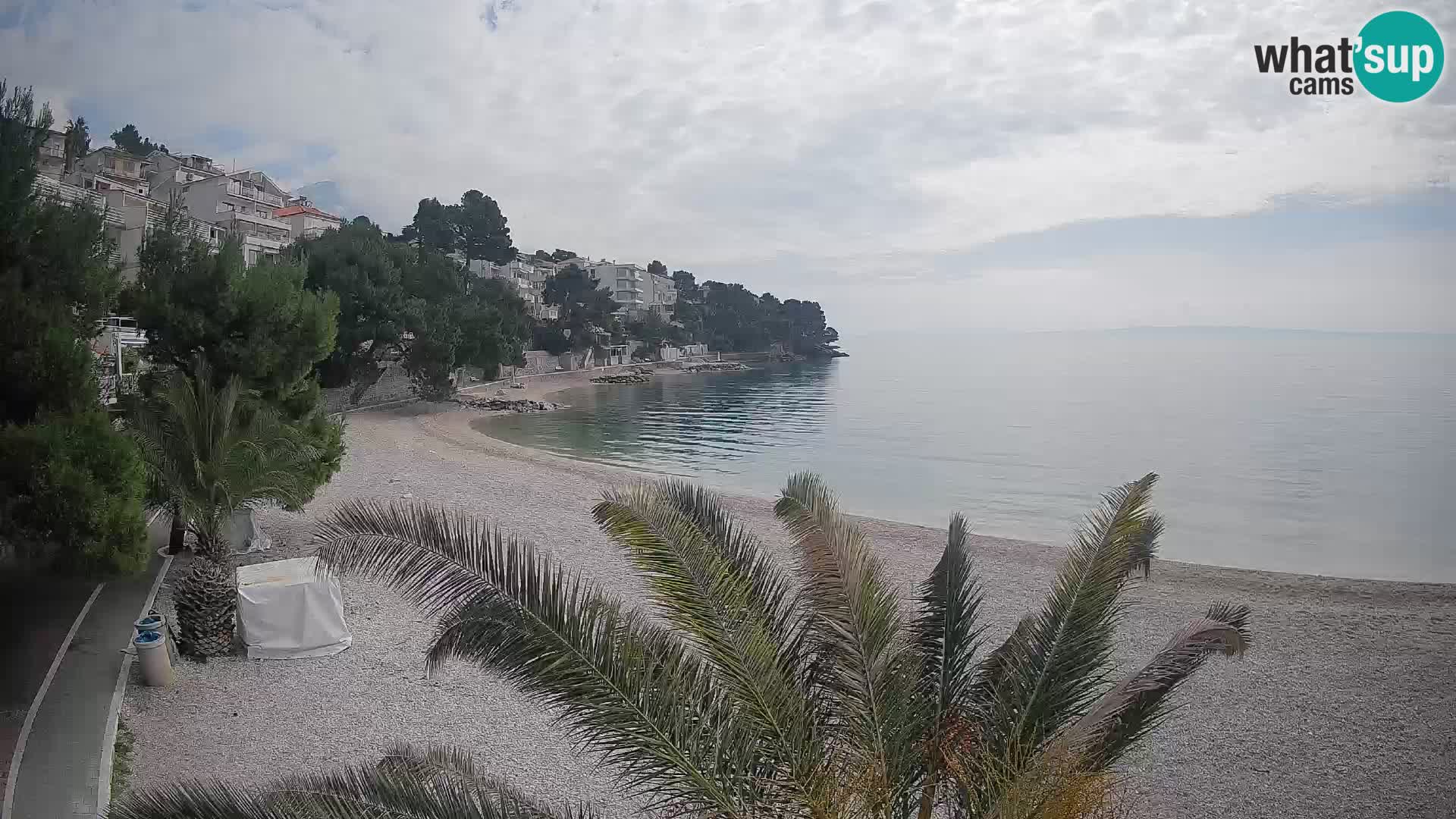 Webcam Spiaggia Lučica Brela – Vista live sulla costa adriatica