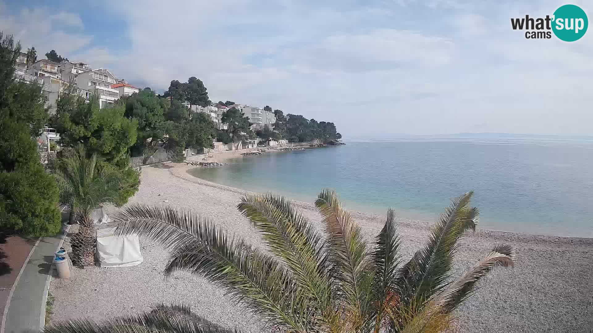 Webcam Playa Lučica Brela – Vista en directo de la costa adriática