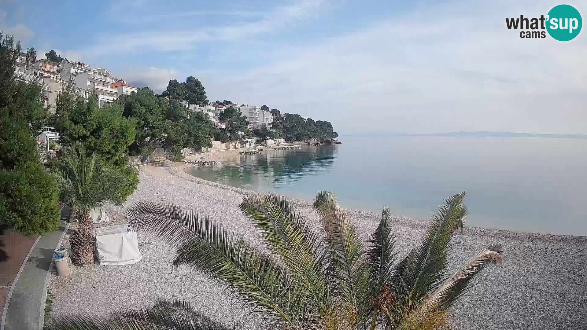 Webcam Plage Lučica Brela – Vue en direct sur la côte adriatique