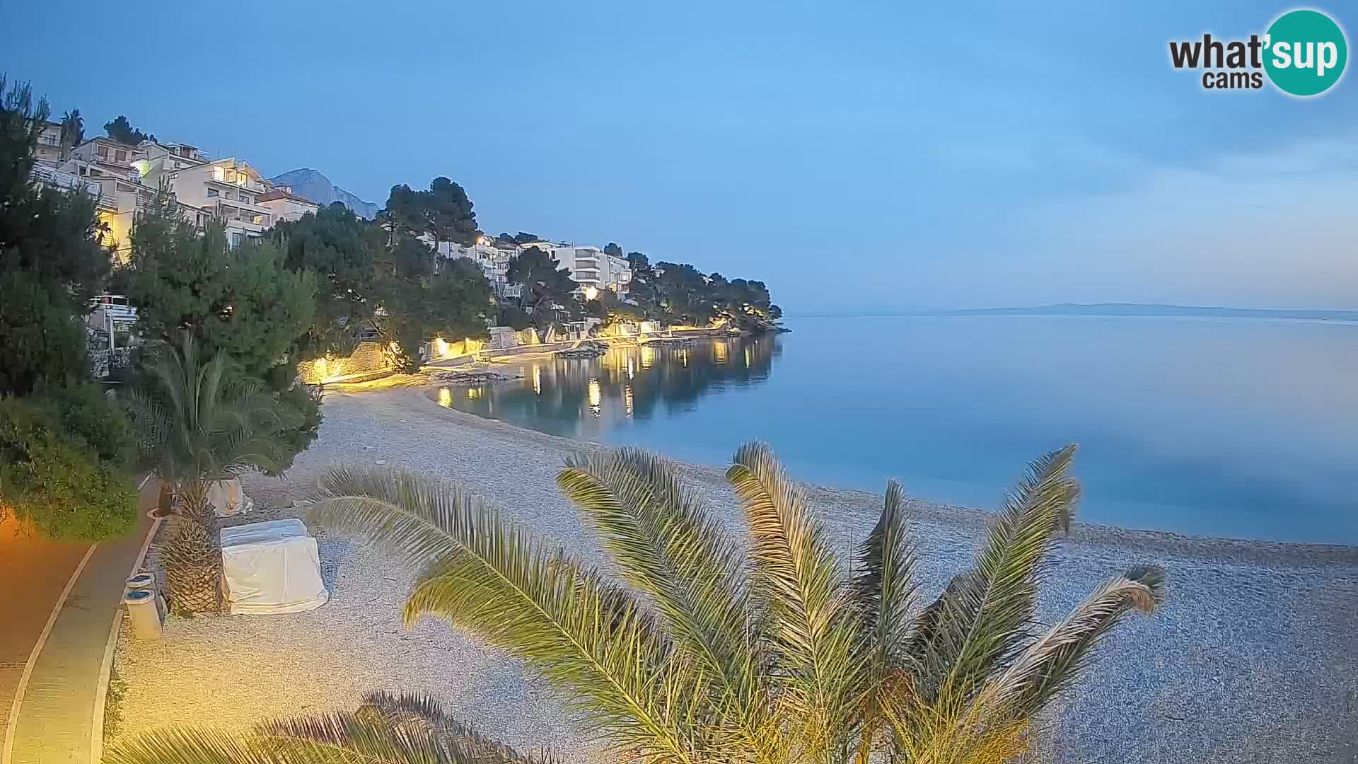 Webcam Playa Lučica Brela – Vista en directo de la costa adriática