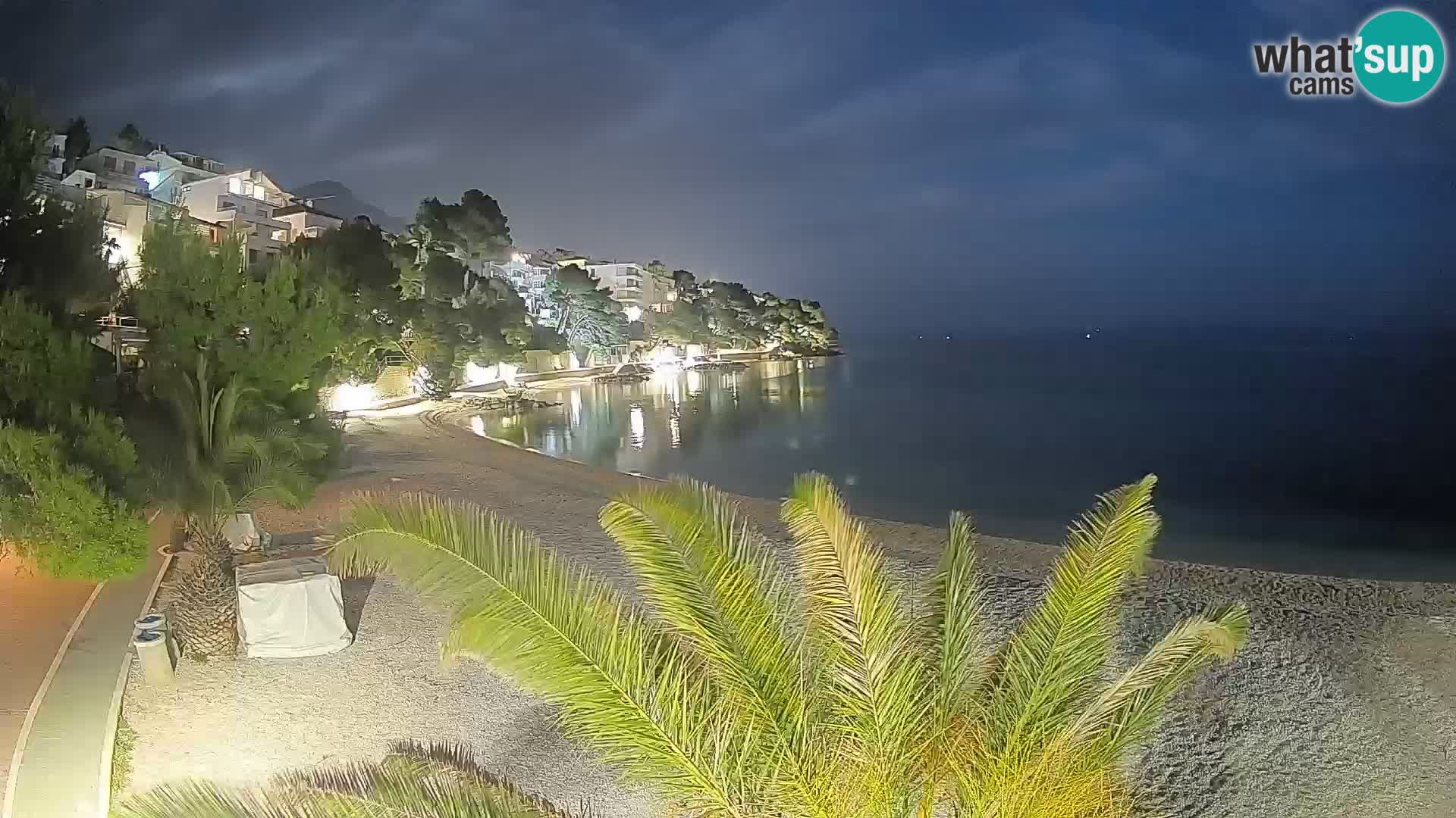 Webcam Plage Lučica Brela – Vue en direct sur la côte adriatique