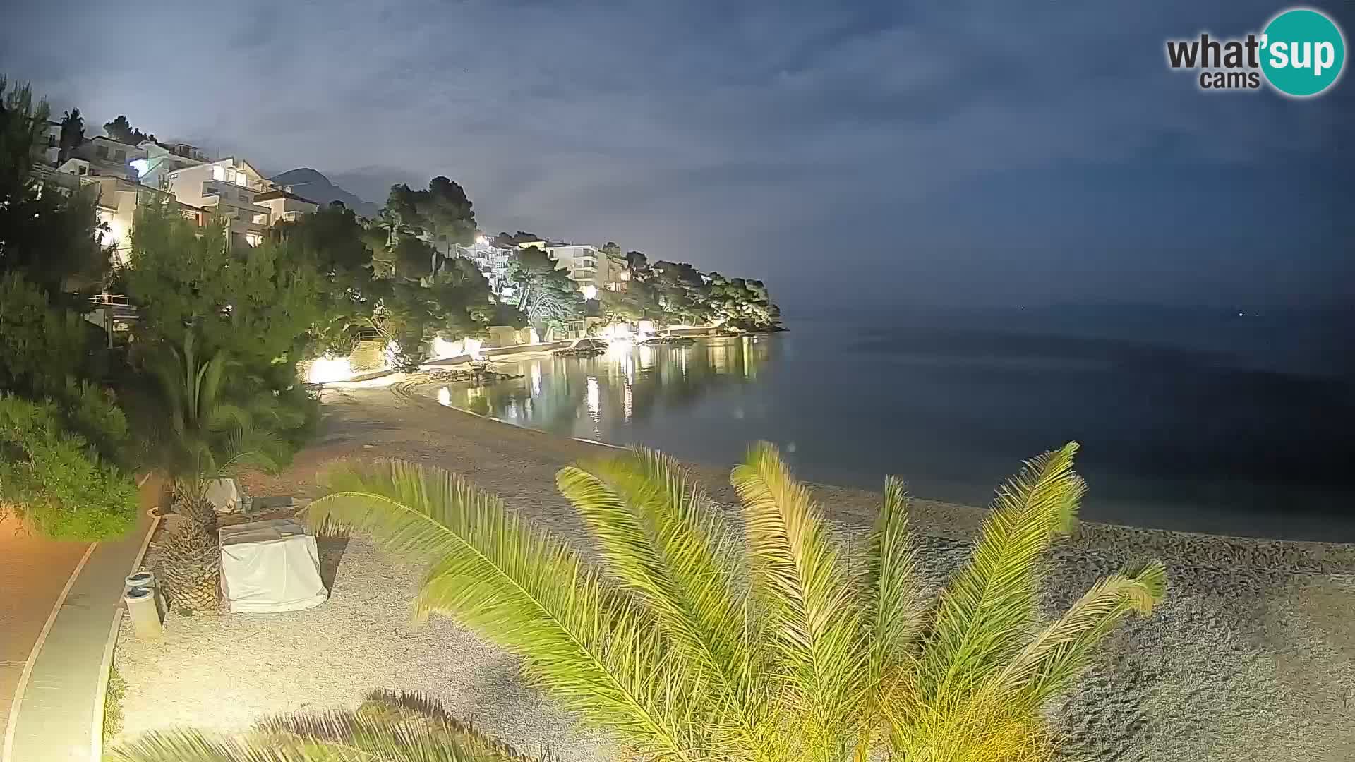 Web kamera Plaža Lučica Brela – Pogled uživo na jadransku obalu