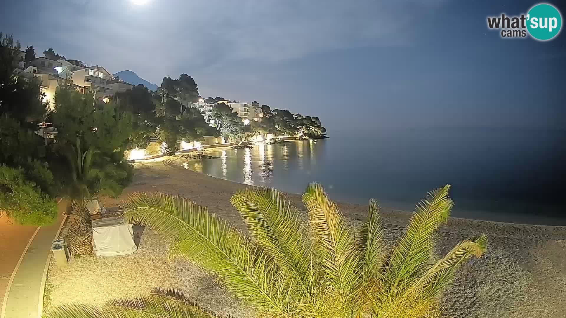 Webcam Plage Lučica Brela – Vue en direct sur la côte adriatique