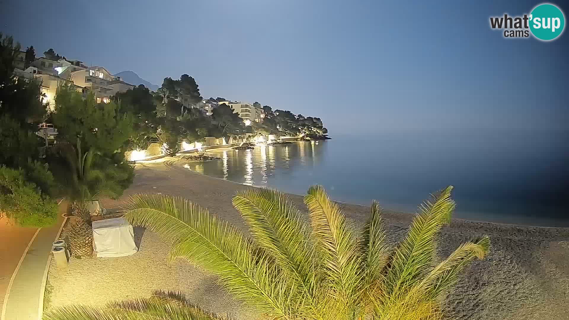 Webcam Lučica Strand Beach Brela – Liveblick von der Adriaküste