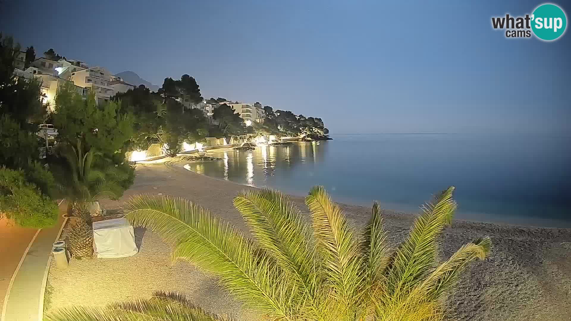 Webcam Playa Lučica Brela – Vista en directo de la costa adriática