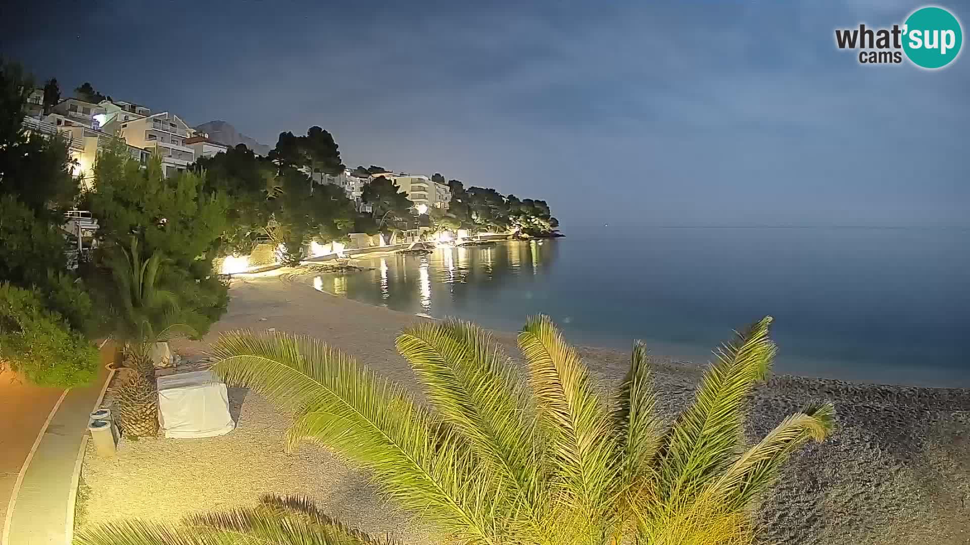 Webcam Playa Lučica Brela – Vista en directo de la costa adriática