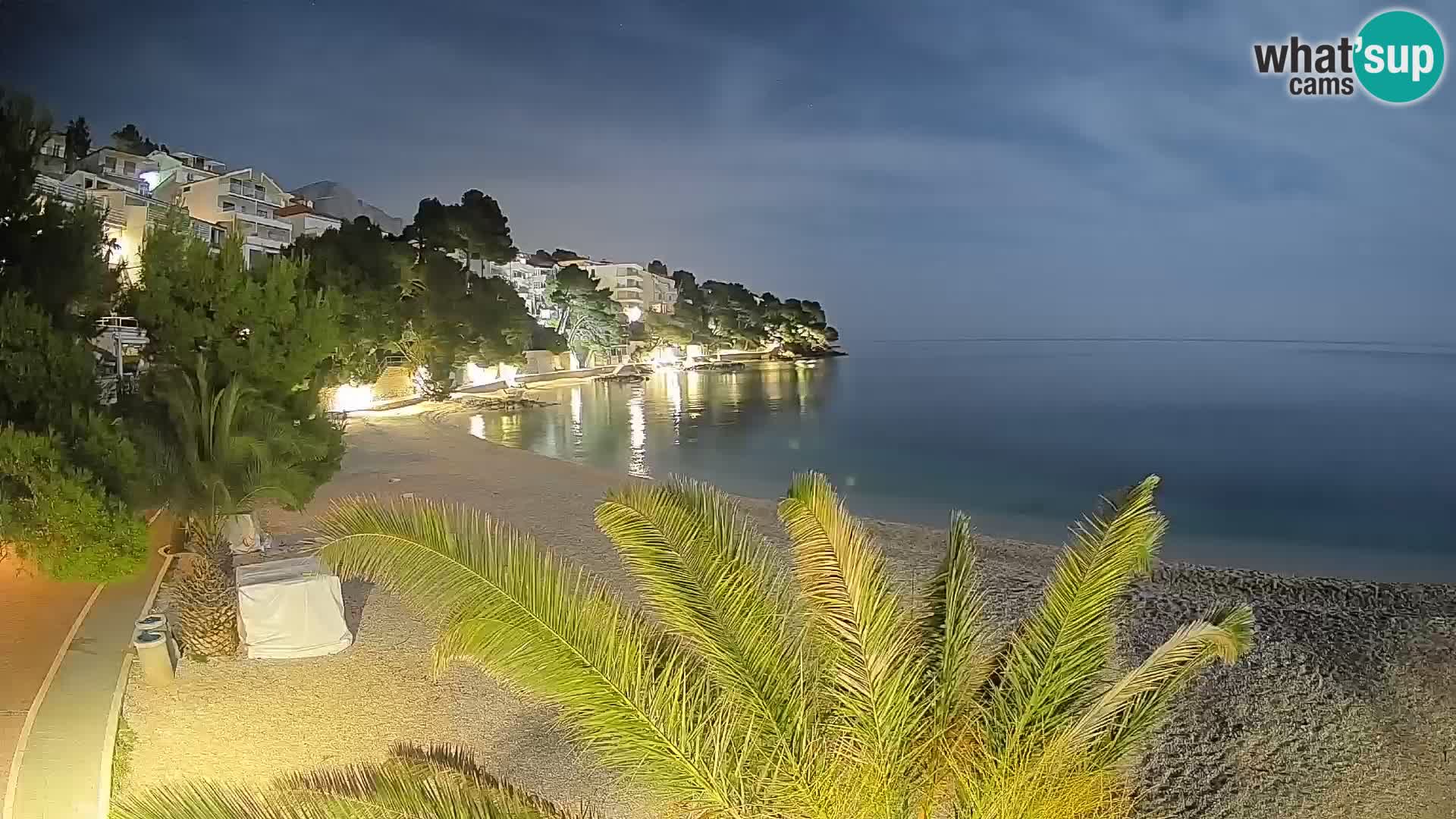 Webcam Spiaggia Lučica Brela – Vista live sulla costa adriatica