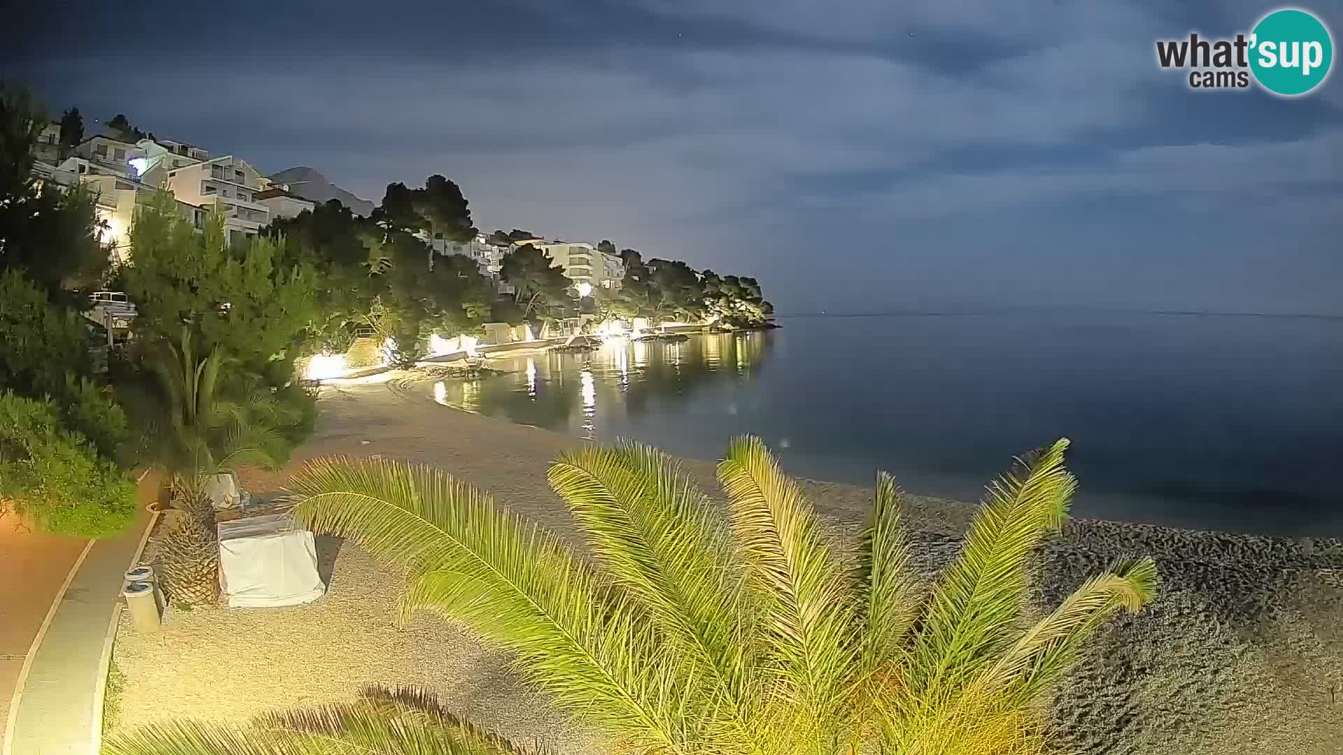 Webcam Playa Lučica Brela – Vista en directo de la costa adriática