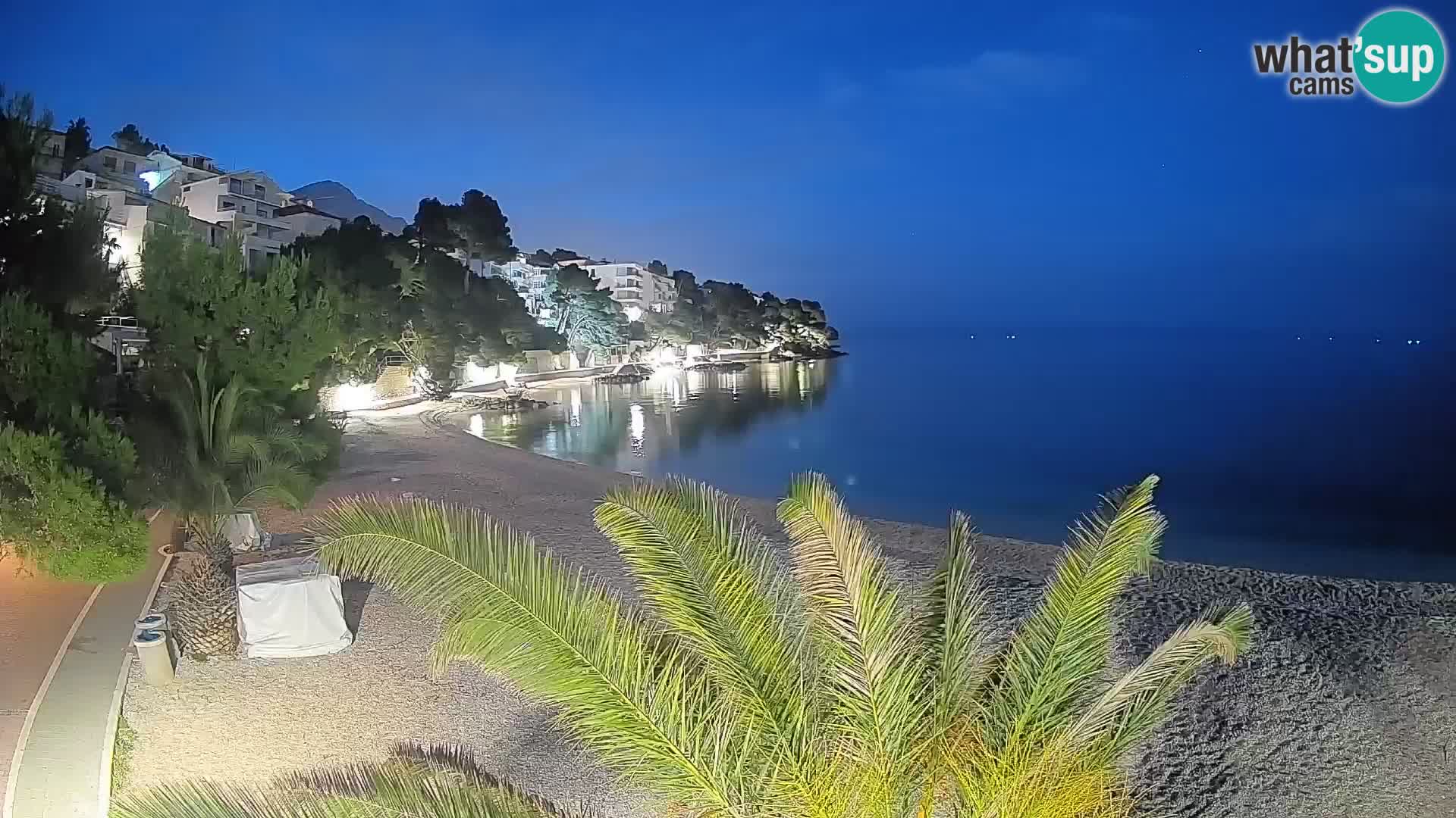 Webcam Playa Lučica Brela – Vista en directo de la costa adriática