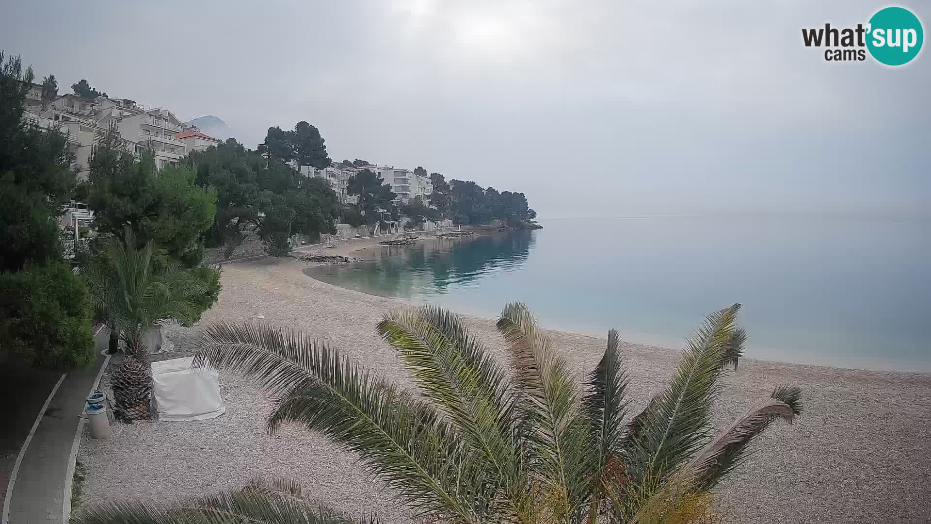 Webcam Spiaggia Lučica Brela – Vista live sulla costa adriatica