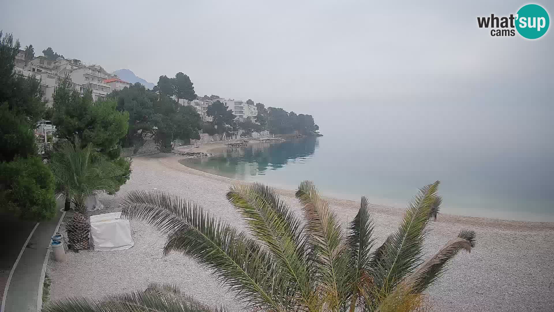 Webcam Plage Lučica Brela – Vue en direct sur la côte adriatique