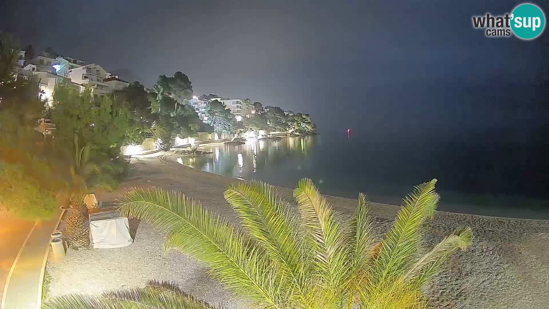 Webcam Plage Lučica Brela – Vue en direct sur la côte adriatique