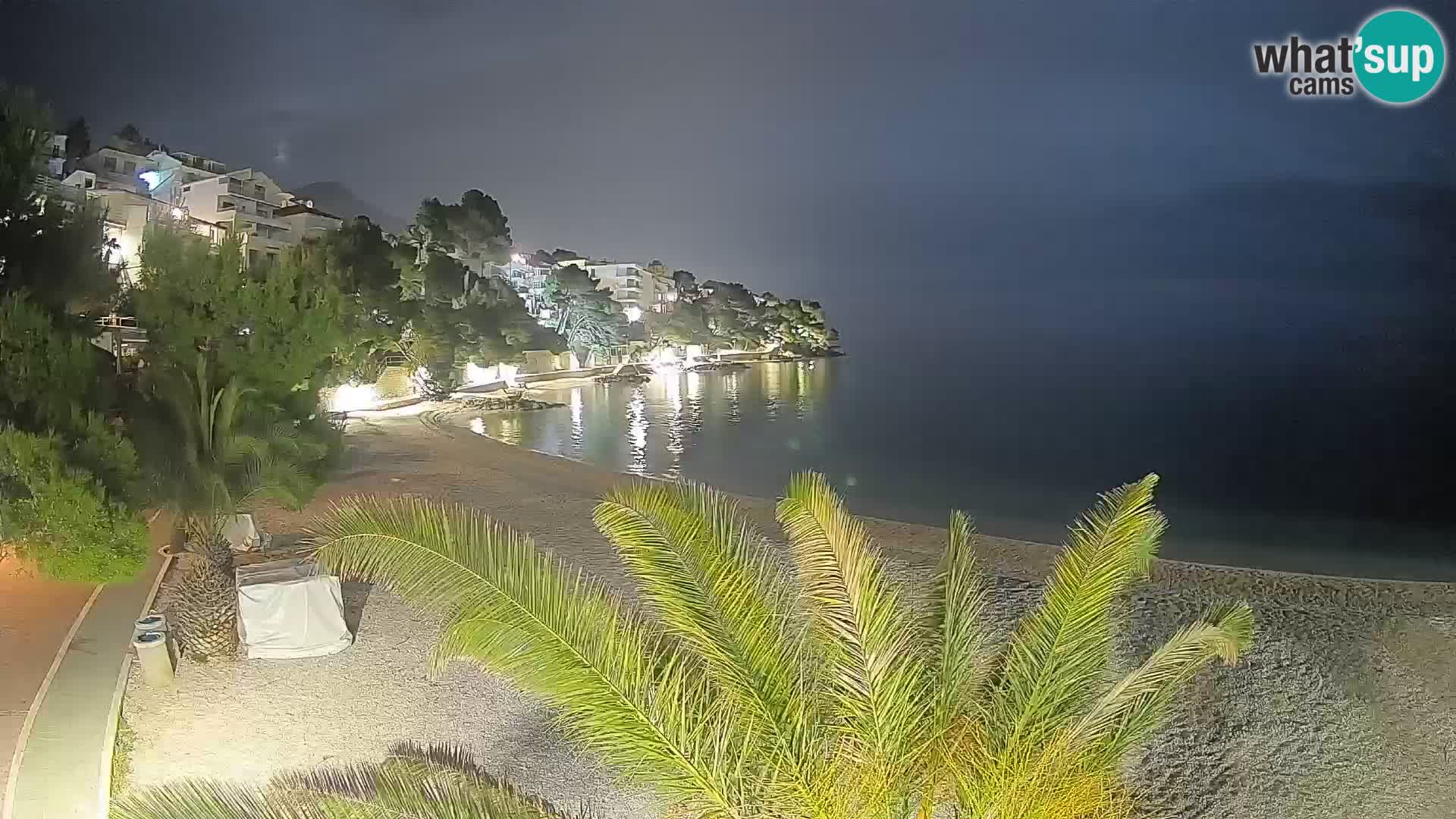 Webcam Spiaggia Lučica Brela – Vista live sulla costa adriatica