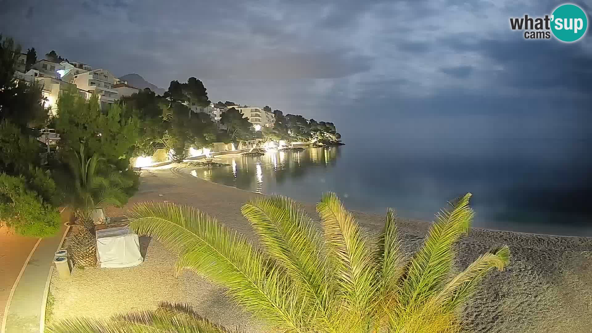 Web kamera Plaža Lučica Brela – Pogled uživo na jadransku obalu