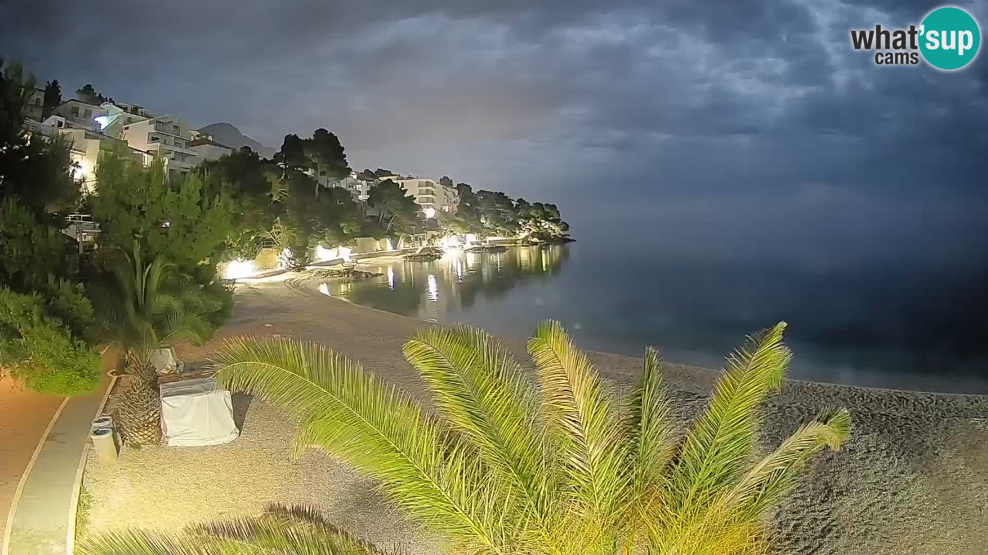 Webcam Lučica Strand Beach Brela – Liveblick von der Adriaküste