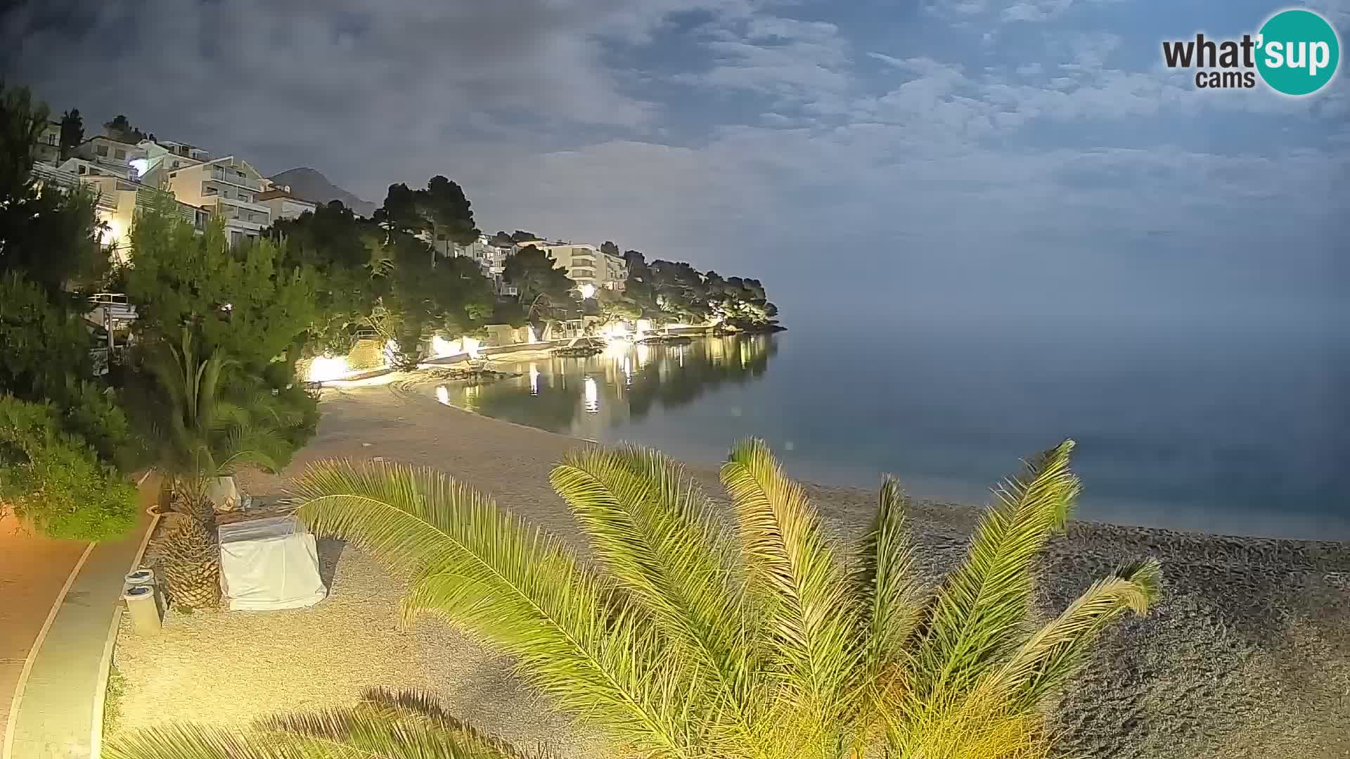 Webcam Spiaggia Lučica Brela – Vista live sulla costa adriatica