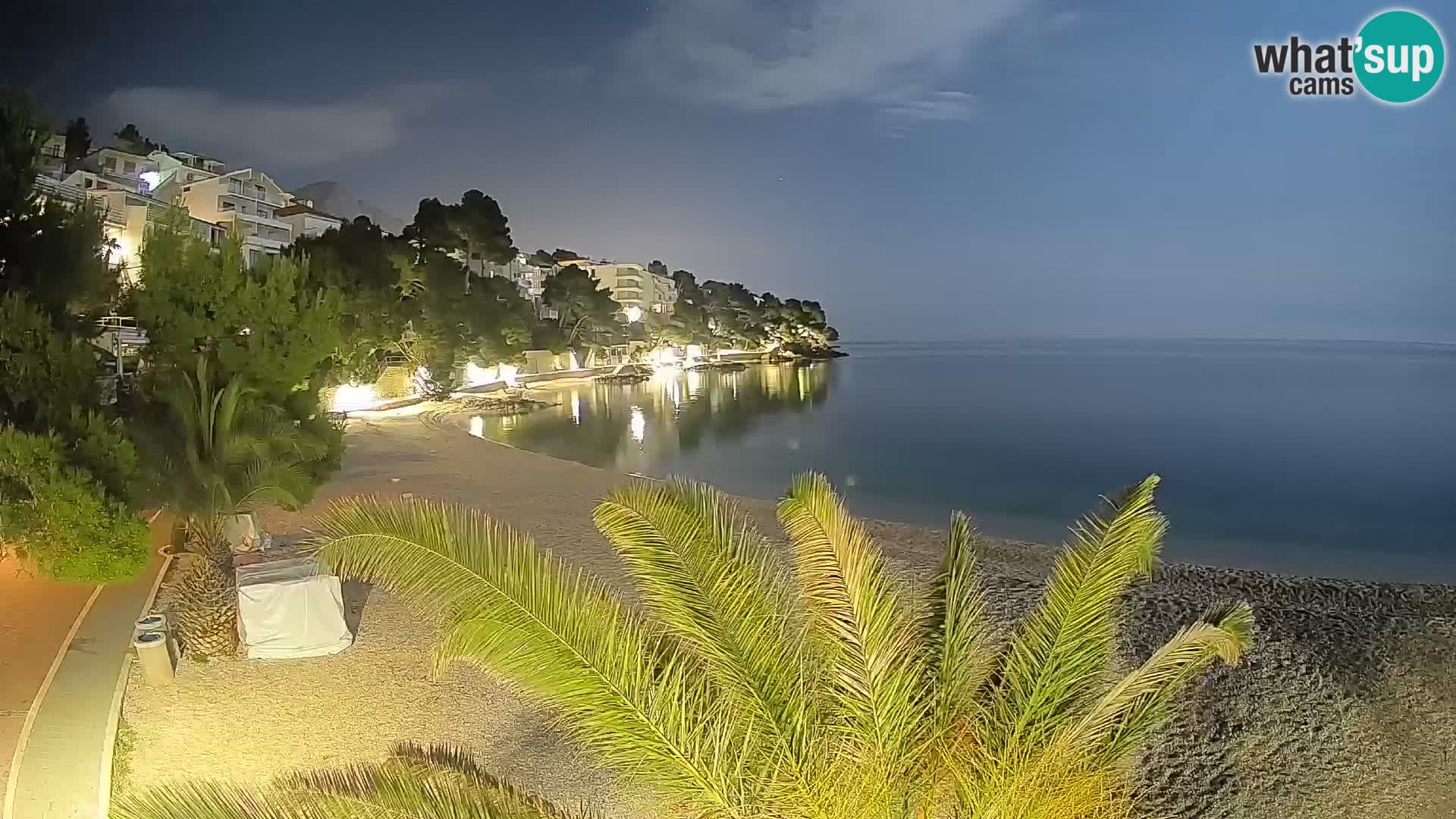 Webcam Spiaggia Lučica Brela – Vista live sulla costa adriatica