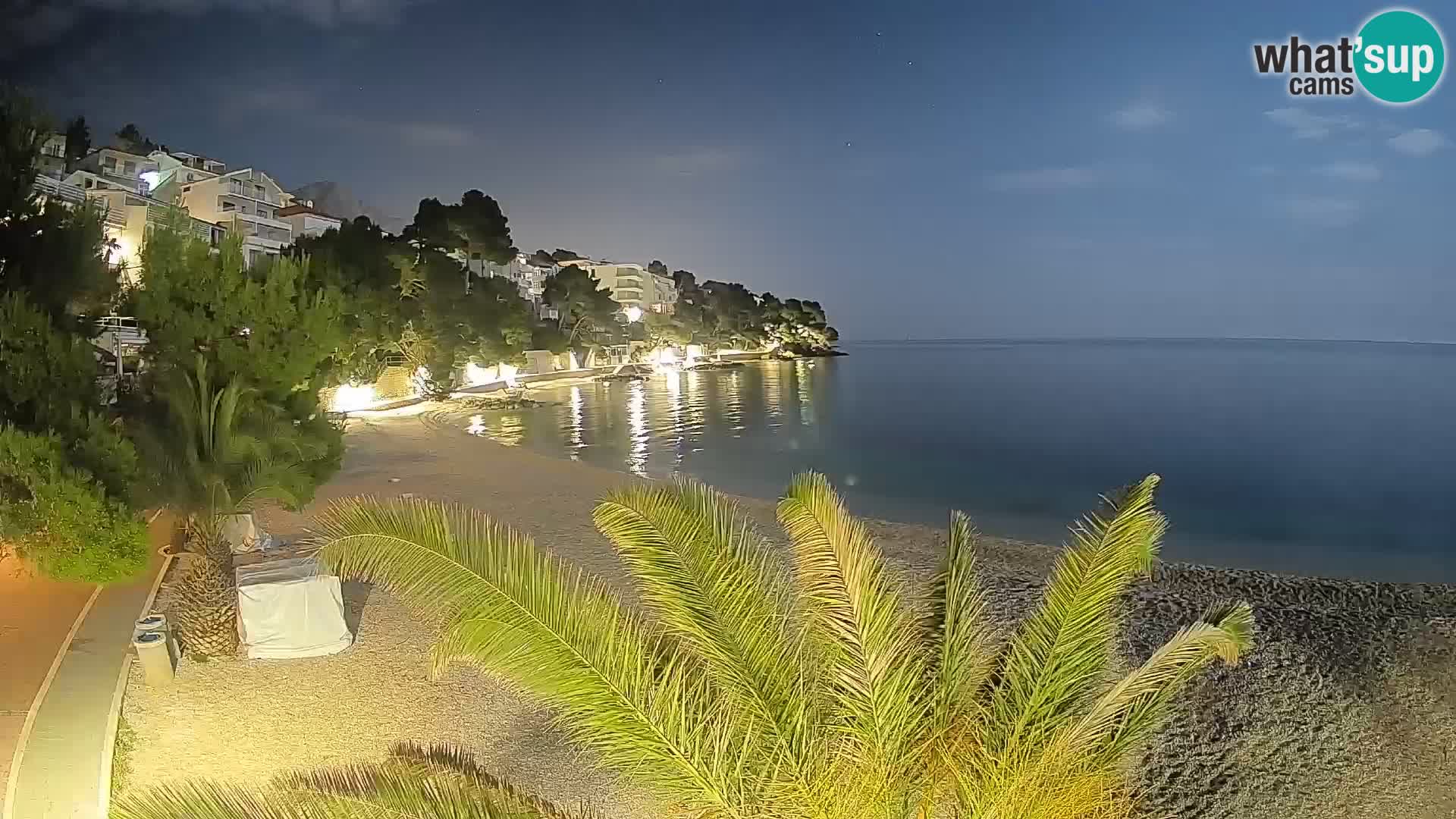 Webcam Plage Lučica Brela – Vue en direct sur la côte adriatique
