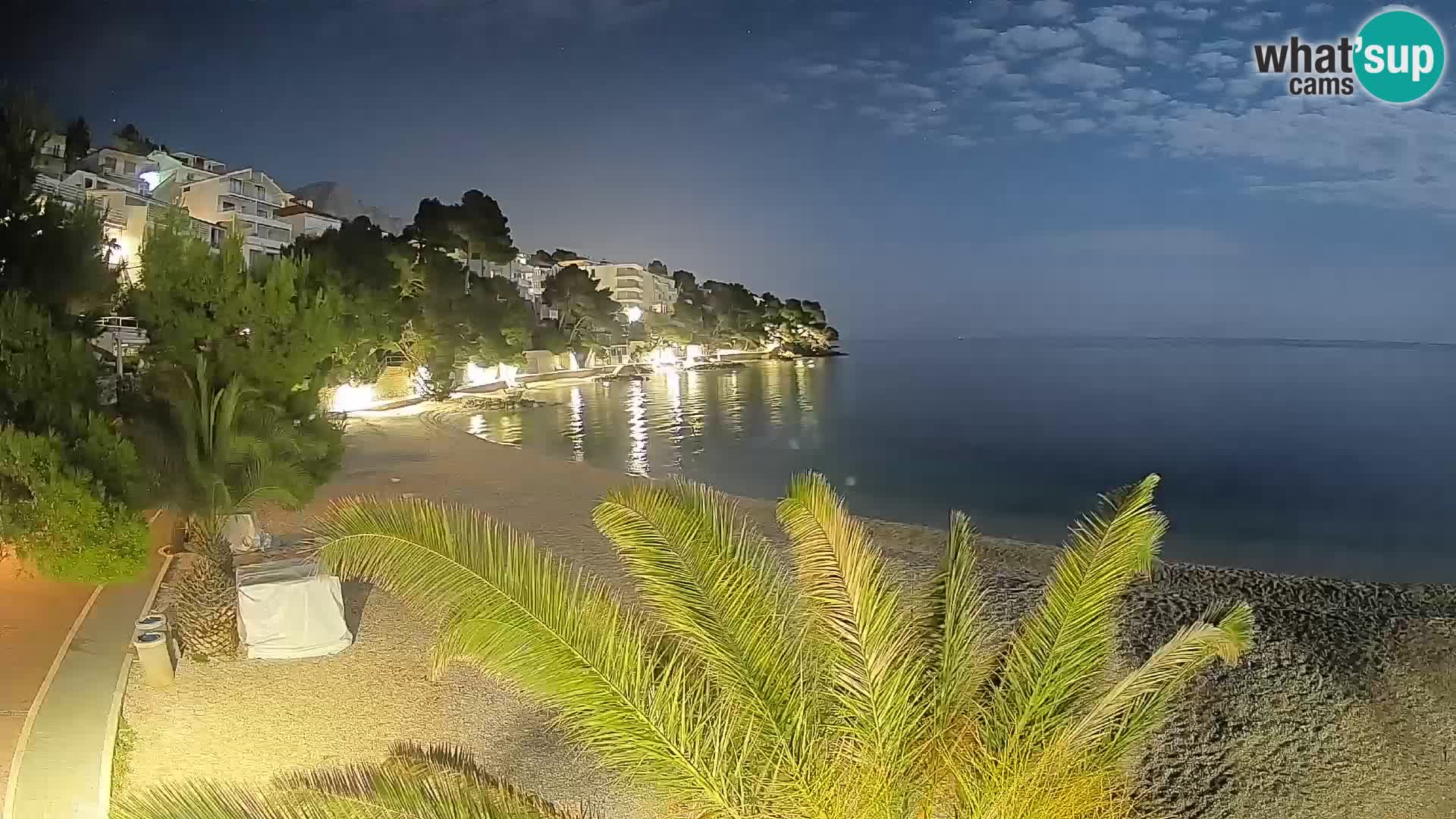 Webcam Playa Lučica Brela – Vista en directo de la costa adriática