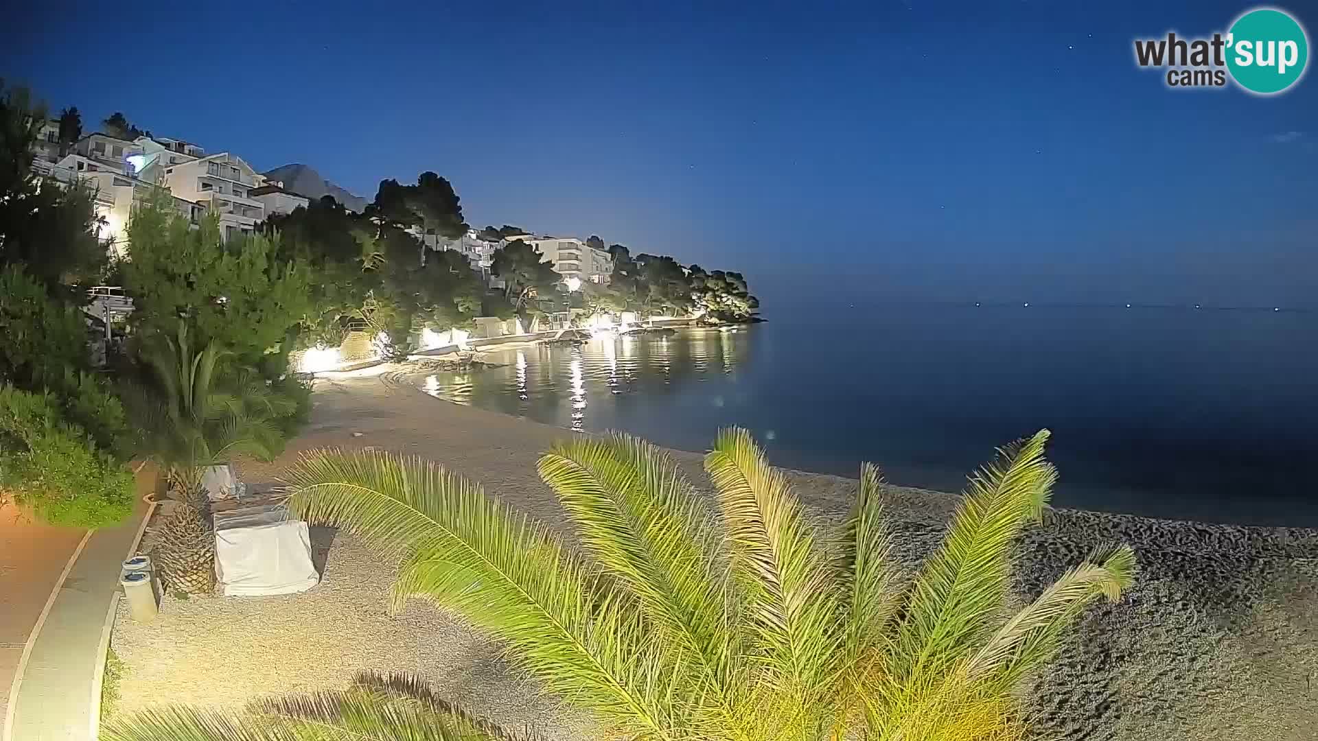 Webcam Playa Lučica Brela – Vista en directo de la costa adriática
