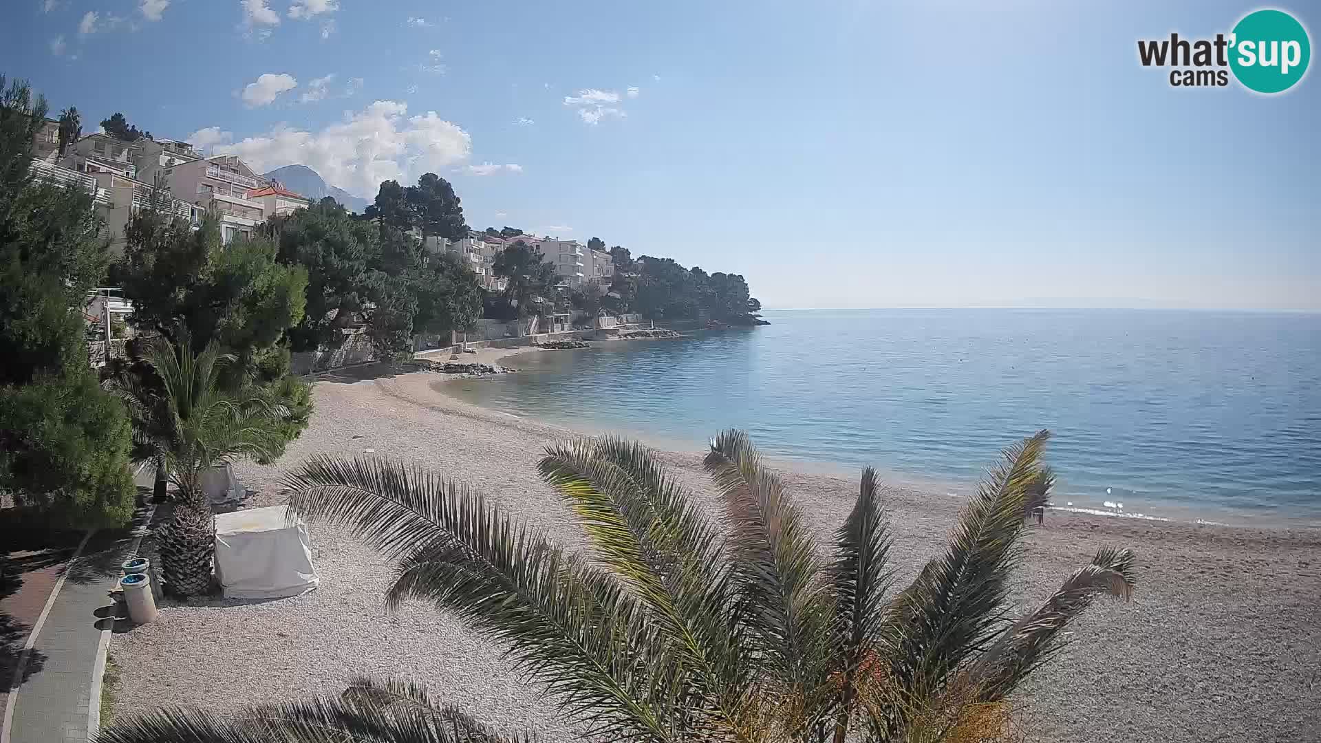 Webcam Plage Lučica Brela – Vue en direct sur la côte adriatique
