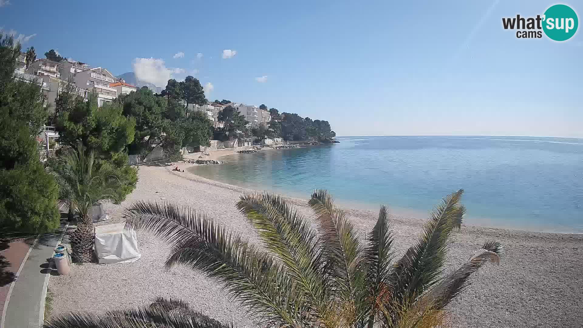 Webcam Lučica Beach Brela – Live View from the Adriatic Coast