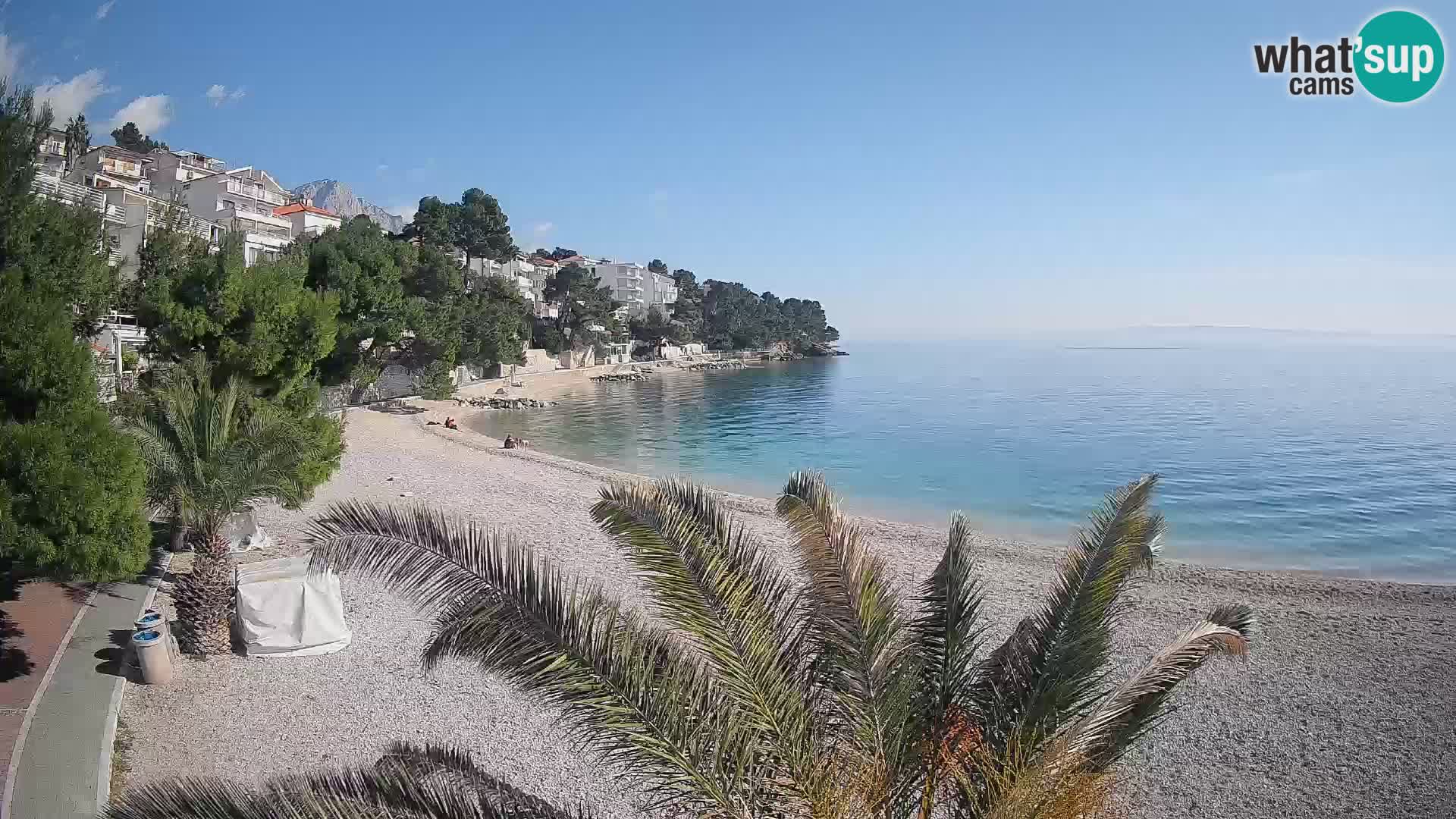 Webcam Playa Lučica Brela – Vista en directo de la costa adriática
