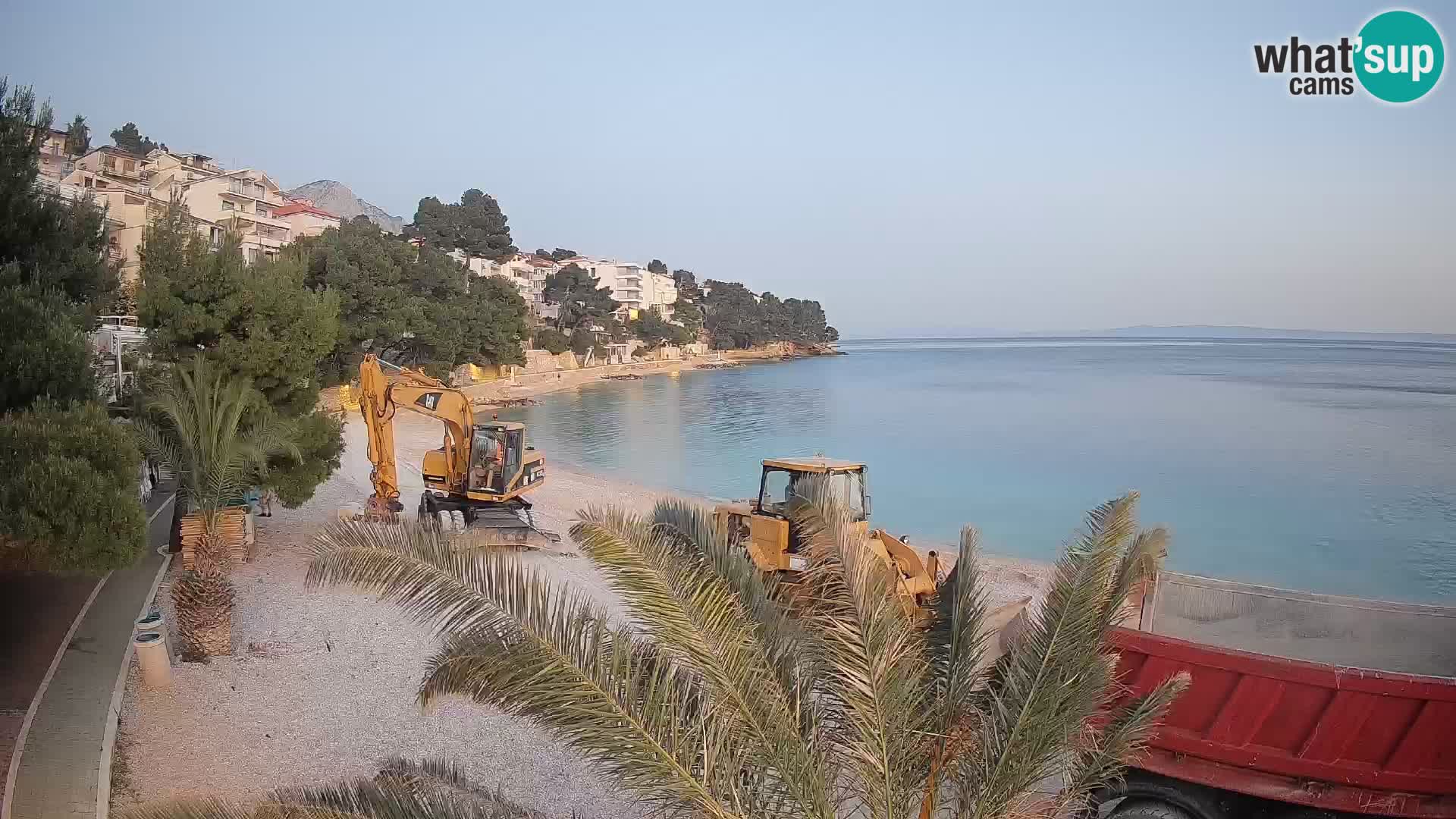 Webcam Plage Lučica Brela – Vue en direct sur la côte adriatique