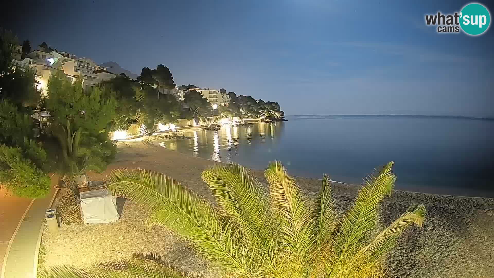 Webcam Spiaggia Lučica Brela – Vista live sulla costa adriatica