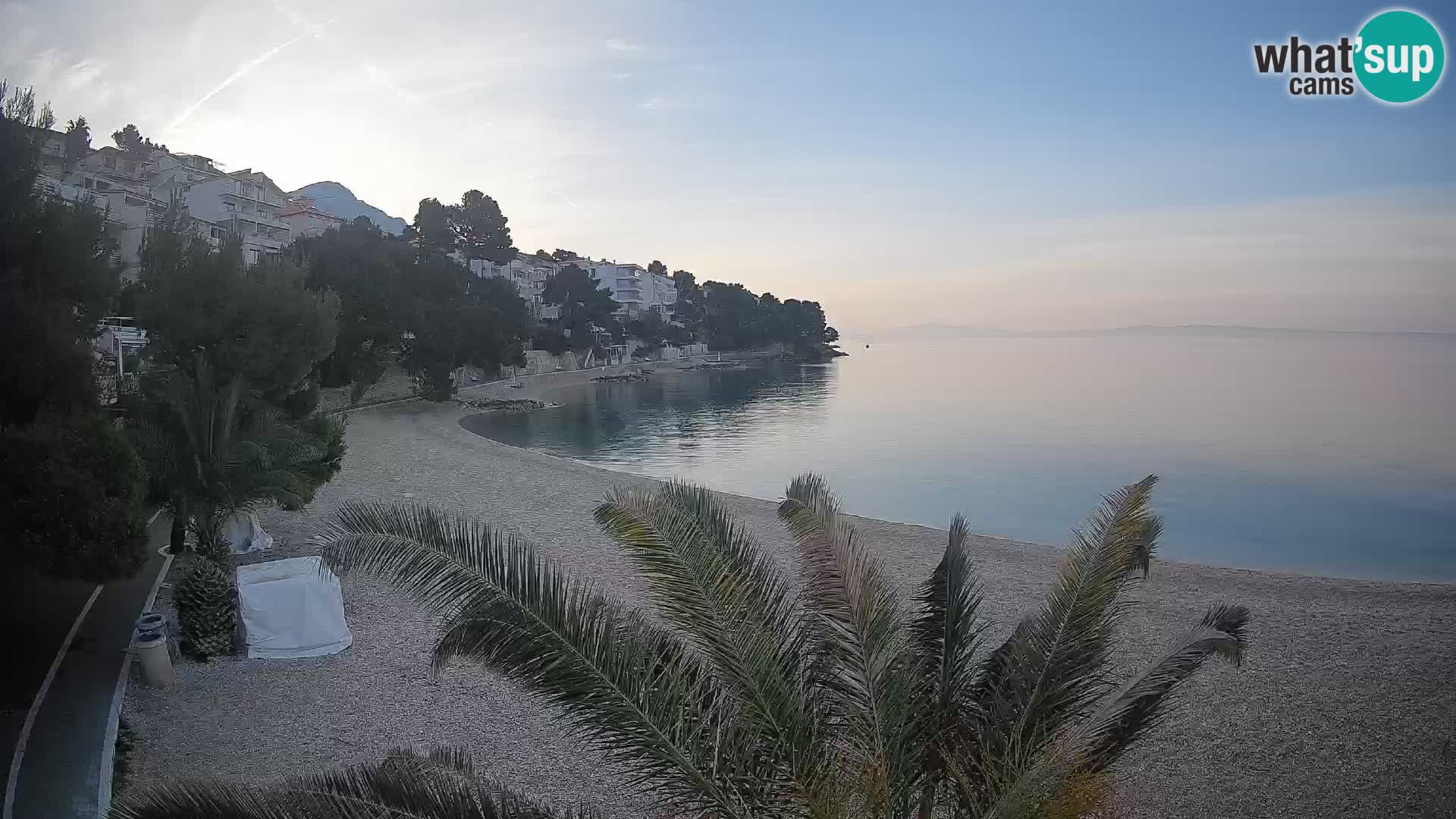 Webcam Plage Lučica Brela – Vue en direct sur la côte adriatique