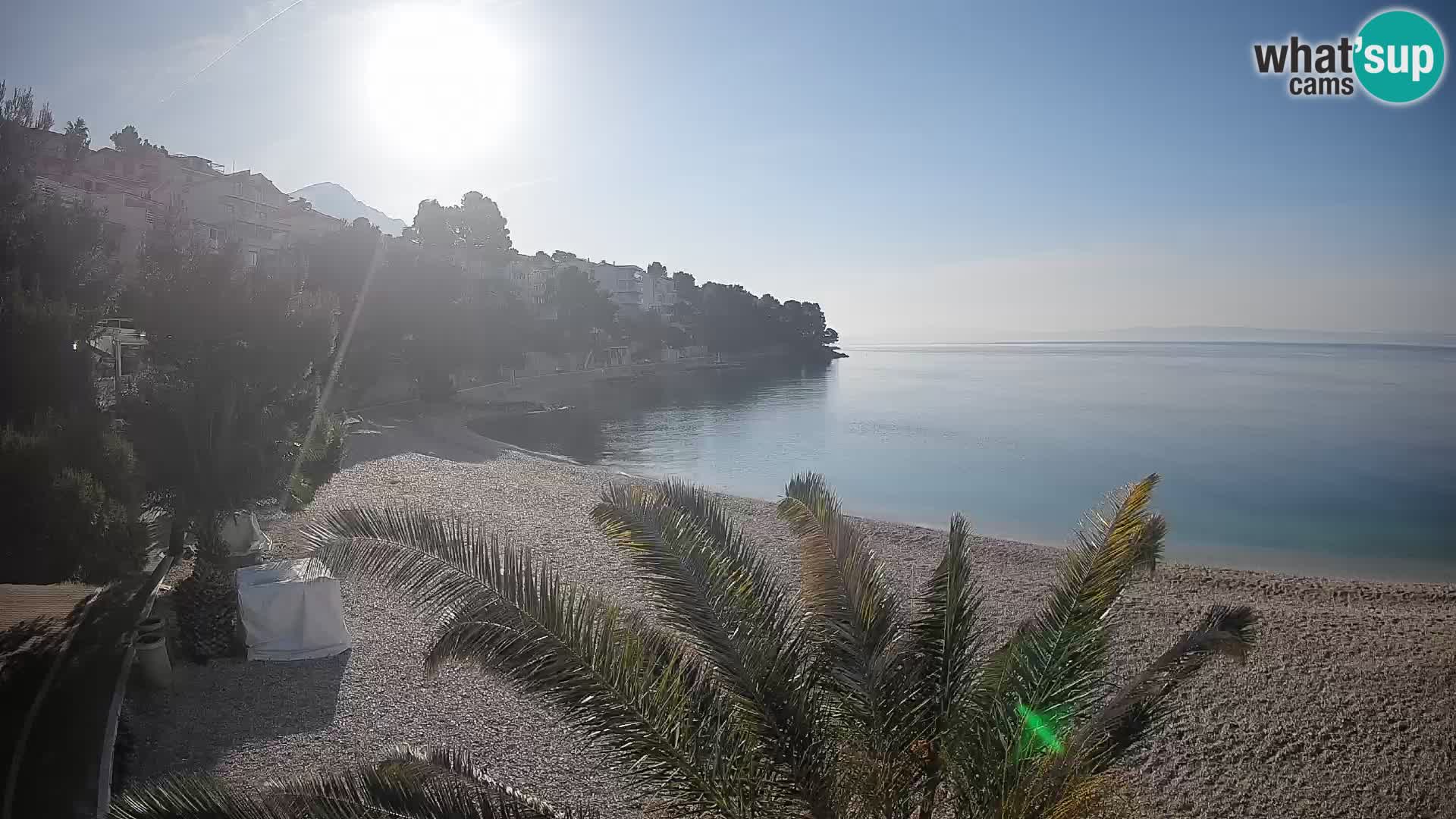 Webcam Plage Lučica Brela – Vue en direct sur la côte adriatique