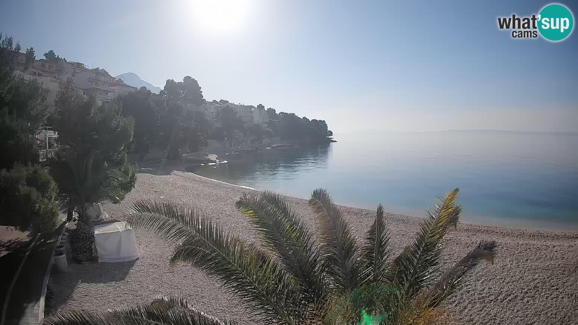 Webcam Spiaggia Lučica Brela – Vista live sulla costa adriatica