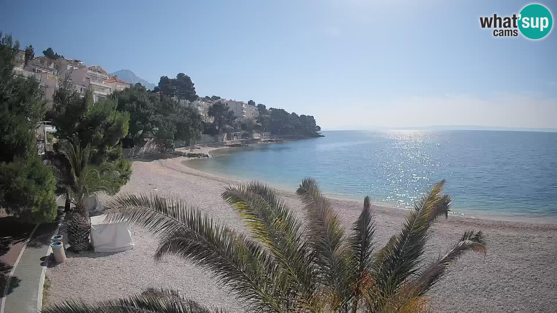 Webcam Spiaggia Lučica Brela – Vista live sulla costa adriatica