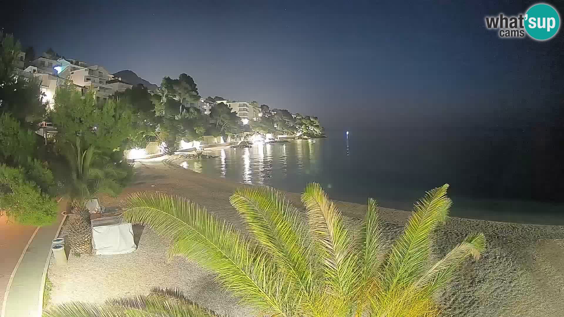 Webcam Playa Lučica Brela – Vista en directo de la costa adriática