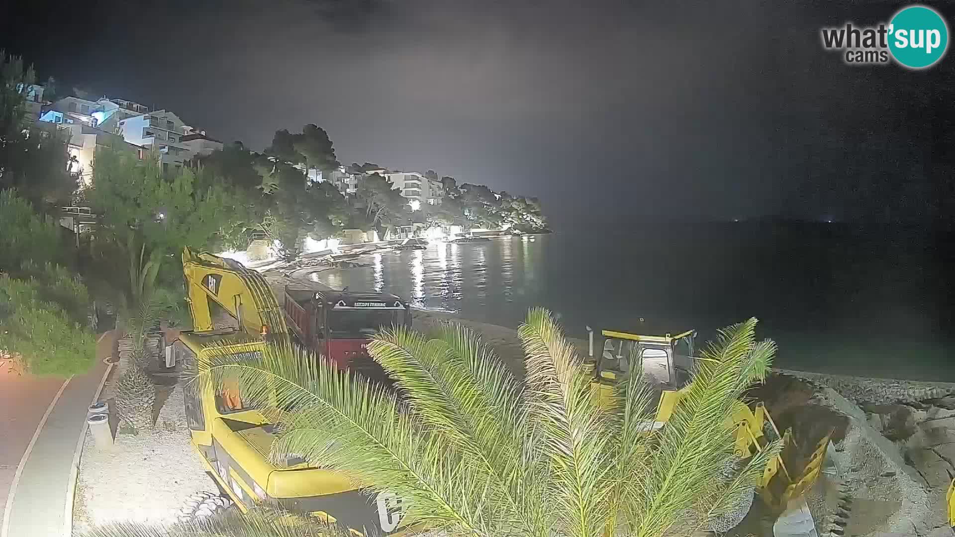 Webcam Lučica Strand Beach Brela – Liveblick von der Adriaküste