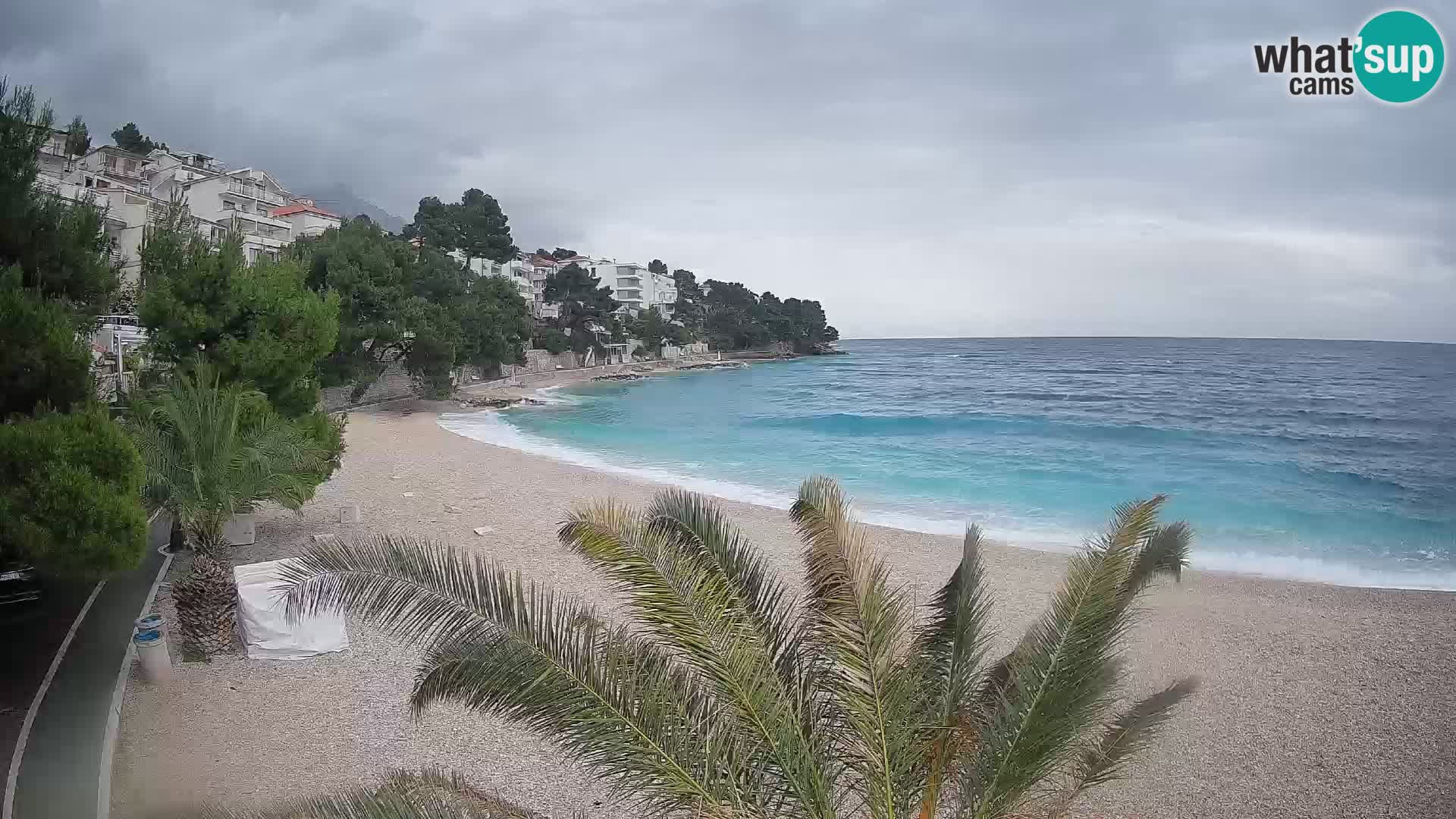 Webcam Spiaggia Lučica Brela – Vista live sulla costa adriatica